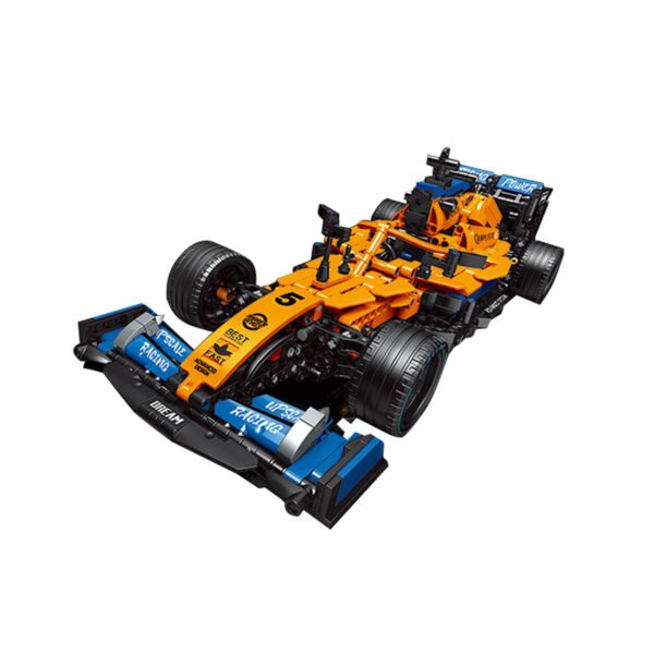Конструктор гоночного автомобиля F1 серии 1:12, состоит из 1248 деталей, подходит для любителей в возрасте от 14 лет.